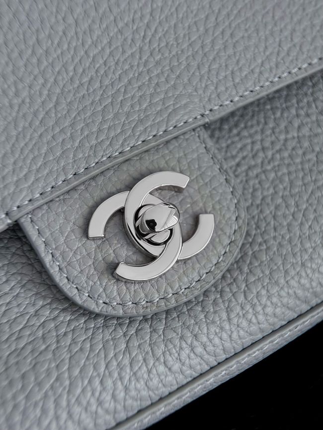 Chanel Mini Flap Bag AS6573 gray&Silver-Tone Metal