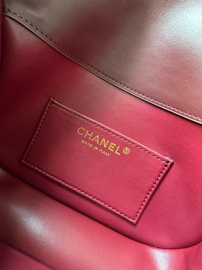 Chanel Mini Flap Bag with Top Handle AS6424 Dark Burgundy