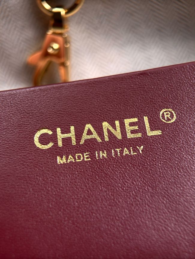 Chanel Small Shopping Bag AS6200 Burgundy Chanel Small Shopping Bag AS6200 Burgundy