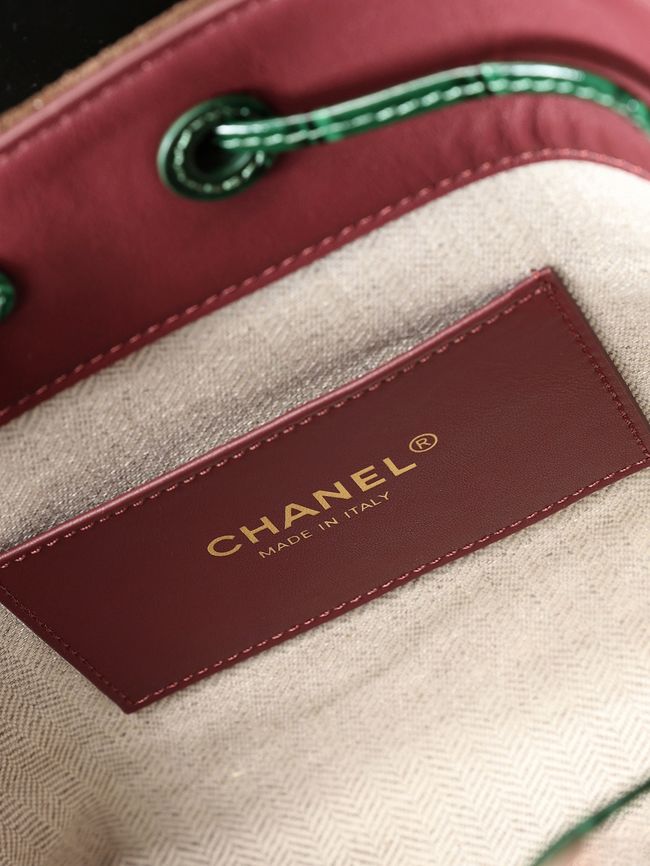 Chanel Suede Calfskin Bucket Bag AS6537 dark brown Chanel Suede Calfskin Bucket Bag AS6537 dark brown