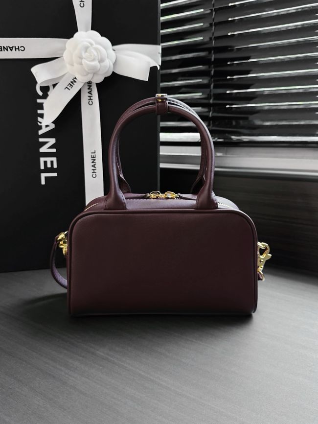 Chanel Clutch with Leather Strap AP5528 Burgundy Chanel Clutch with Leather Strap AP5528 Burgundy