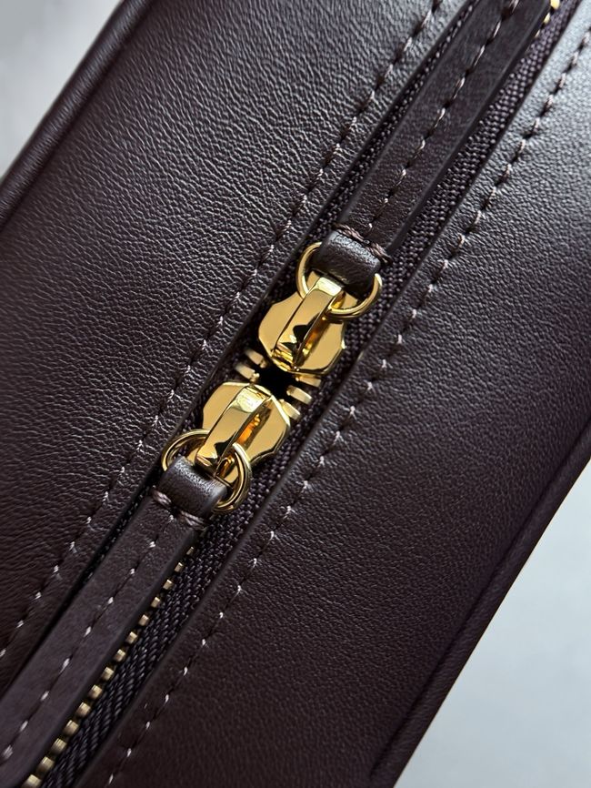 Chanel Clutch with Leather Strap AP5528 dark Coffee Chanel Clutch with Leather Strap AP5528 dark Coffee
