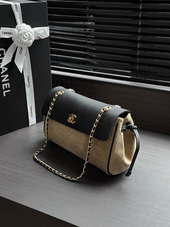 Chanel Small Shoulder Bag AS6427 black&Beige