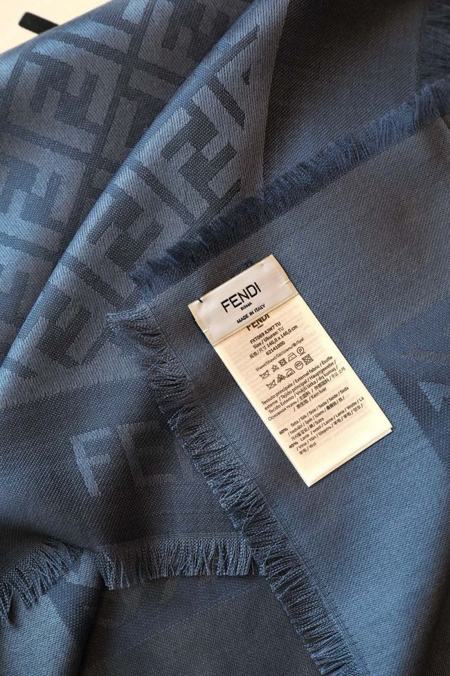Fendi Shawl Wool Silk and Cotton 06388-2