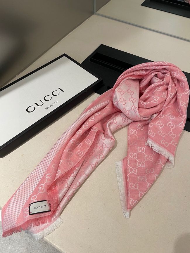 Gucci Shawl Wool Silk and Cotton 06389-4