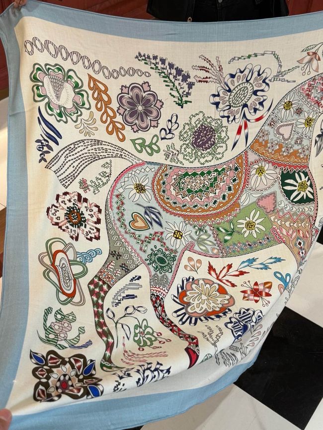 Hermes cashmere Shawl H24436-3