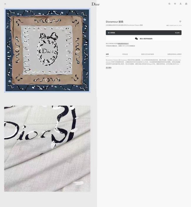 Dior cashmere Shawl KY209-1