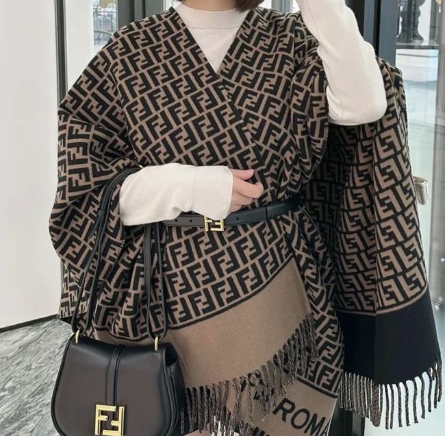 Fendi Shawl Wool Silk and Cotton 06389-1