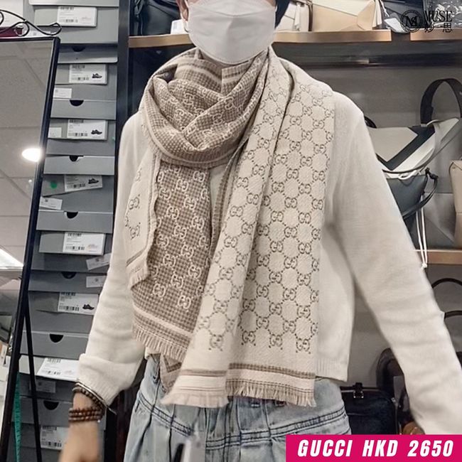Gucci cashmere scarf 873732-5