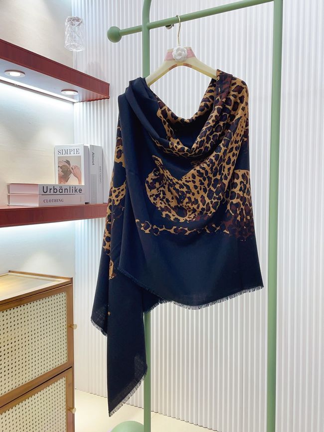 YSL Shawl Wool Silk and Cotton 873734-2