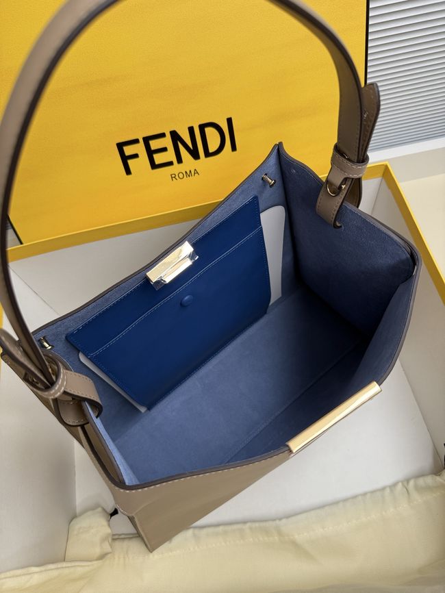FENDI Way medium leather bag 8BN368 gray