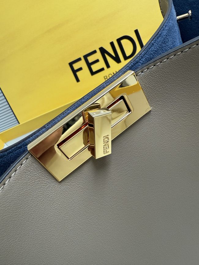 FENDI Way medium leather bag 8BN368 gray