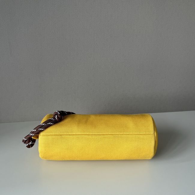 MIUMIU Tote Shoulder Handbag denim 5NE851 yellow MIUMIU Tote Shoulder Handbag denim 5NE851 yellow
