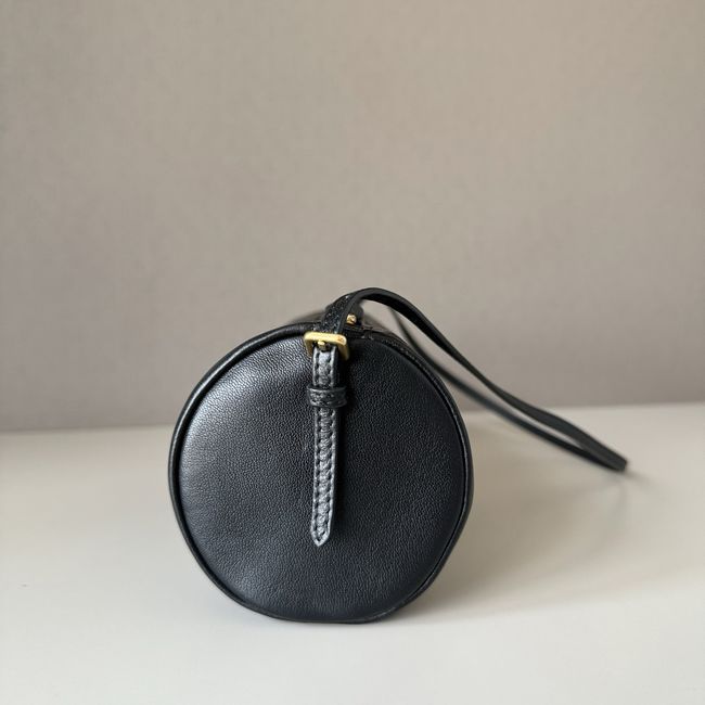 MIUMIU Tote Shoulder Handbag sheepskin 5NE851 black