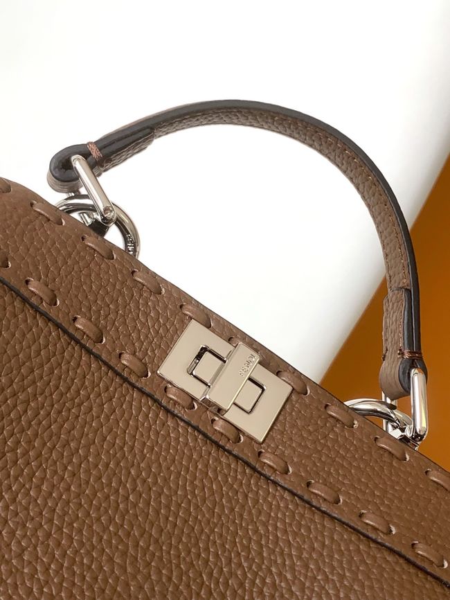FENDI Peekaboo ISeeU Petite bag 8BN335A dark brown