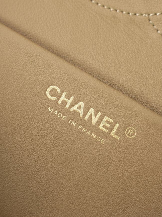 CHANEL Maxi Flapbag Suede Calfskin AS6233 apricot