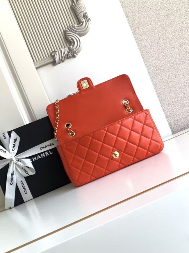 Chanel Flap Bag Lambskin AS6568 red Chanel Flap Bag Lambskin AS6568 red
