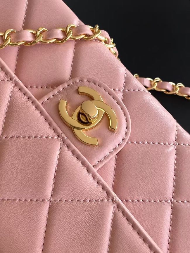 Chanel Small Flap Bag Lambskin AS6430 pink Chanel Small Flap Bag Lambskin AS6430 pink