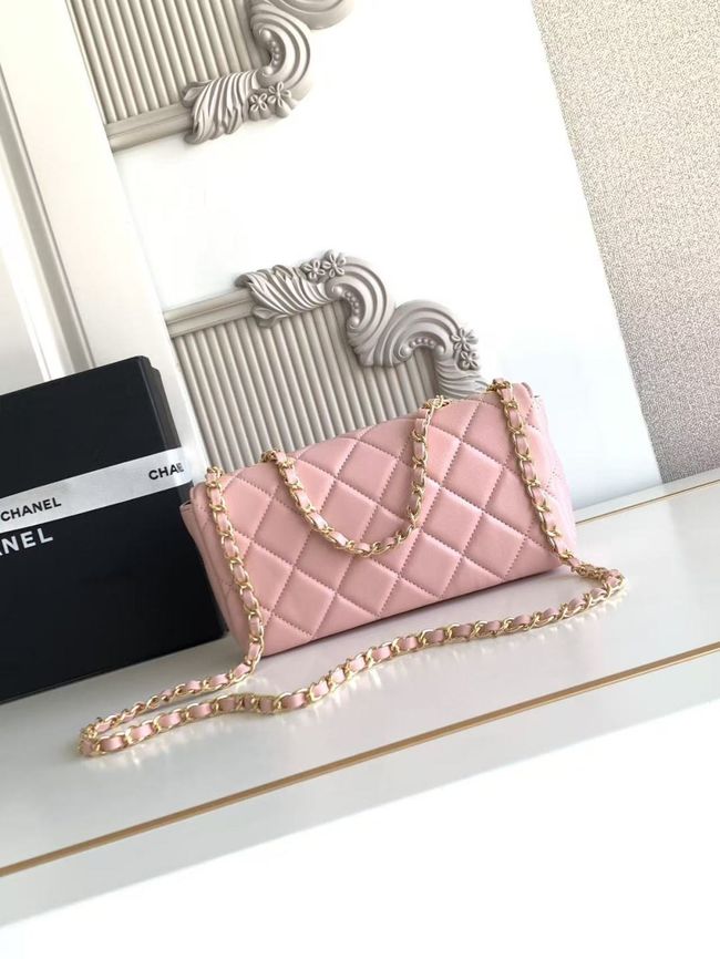 Chanel Small Flap Bag Lambskin AS6430 pink Chanel Small Flap Bag Lambskin AS6430 pink