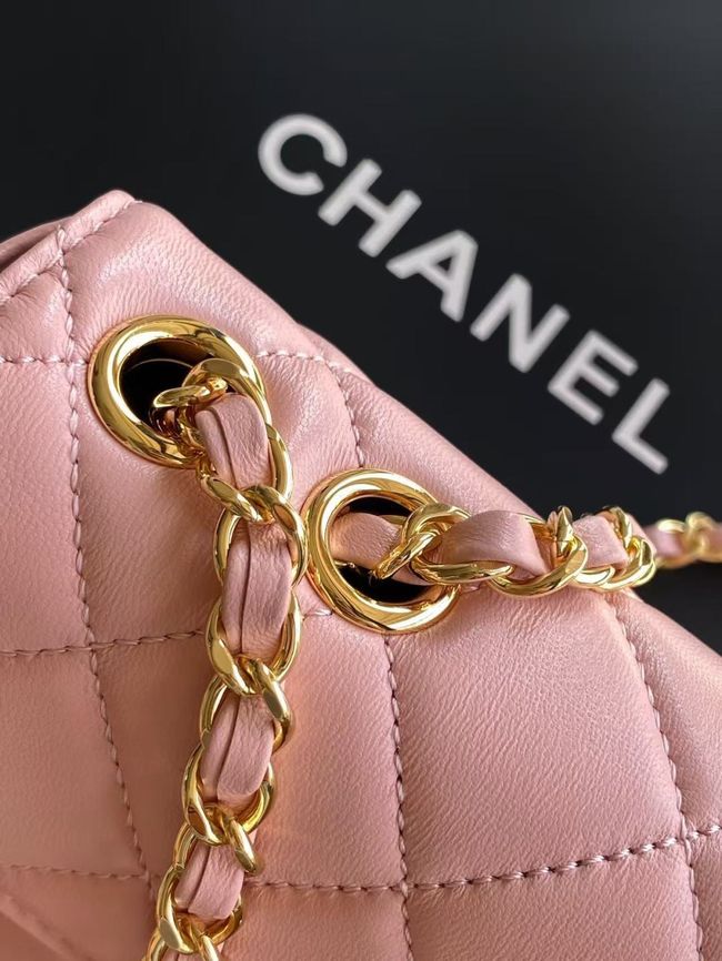 Chanel Small Flap Bag Lambskin AS6430 pink Chanel Small Flap Bag Lambskin AS6430 pink