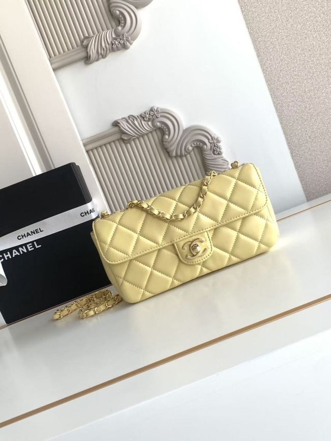 Chanel Small Flap Bag Lambskin AS6430 yellow