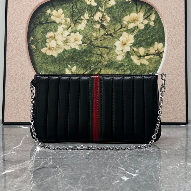 Gucci GG Marmont pouch with strap A006X2 black Gucci GG Marmont pouch with strap A006X2 black