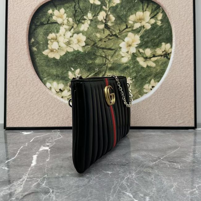 Gucci GG Marmont pouch with strap A006X2 black