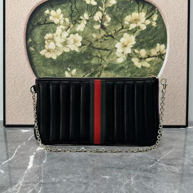 Gucci GG Marmont pouch with strap A006X2 black