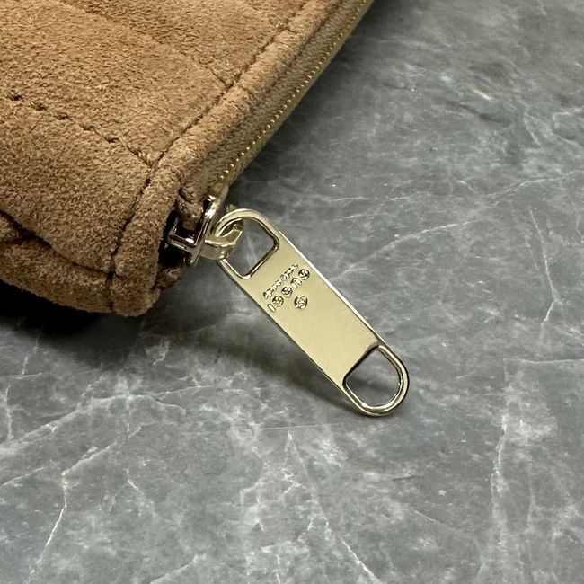 Gucci GG Marmont pouch with strap A006X2 brown suede
