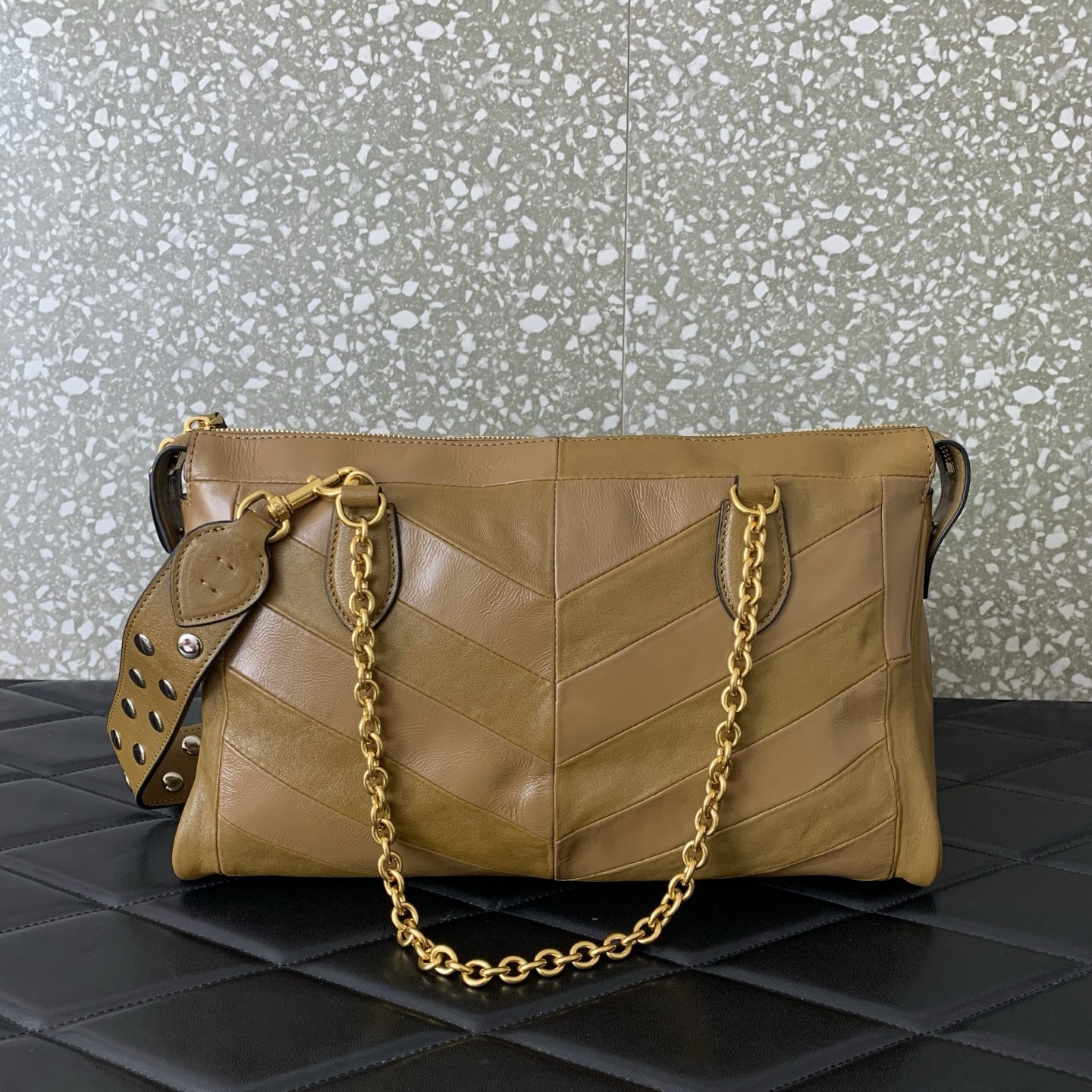 VALENTINO PANTHEA lambskin bag WB0S70 camel