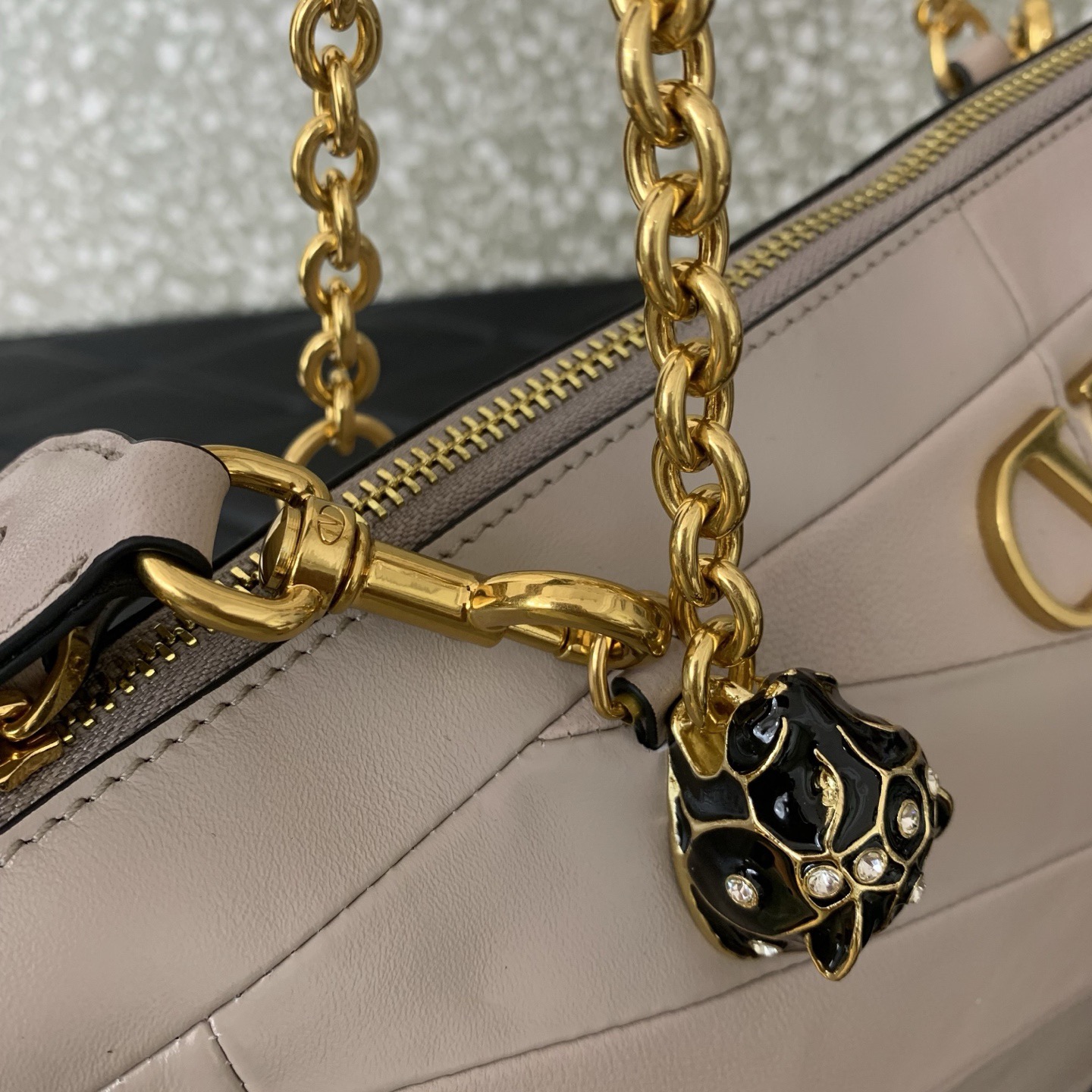 VALENTINO PANTHEA lambskin bag WB0S70 pink