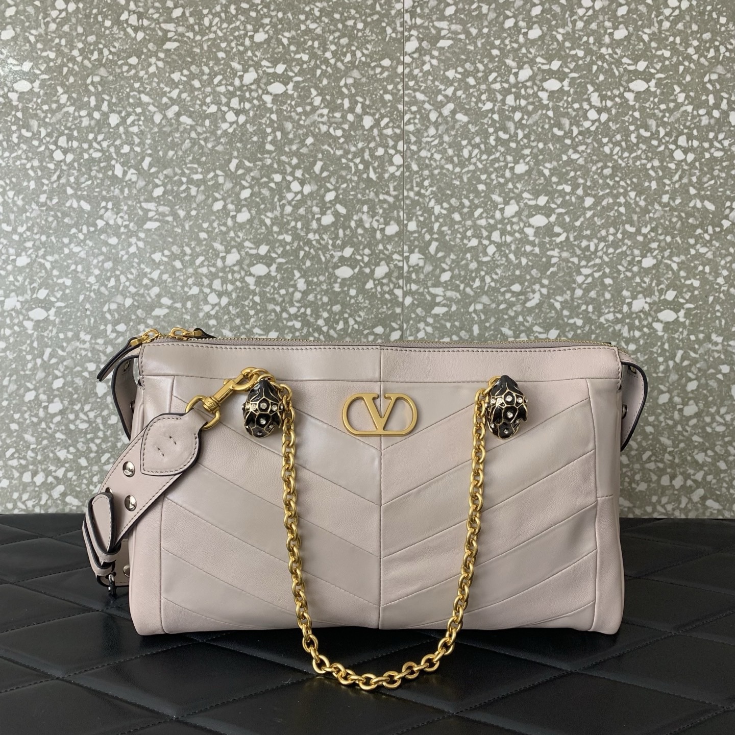 VALENTINO PANTHEA lambskin bag WB0S70 pink
