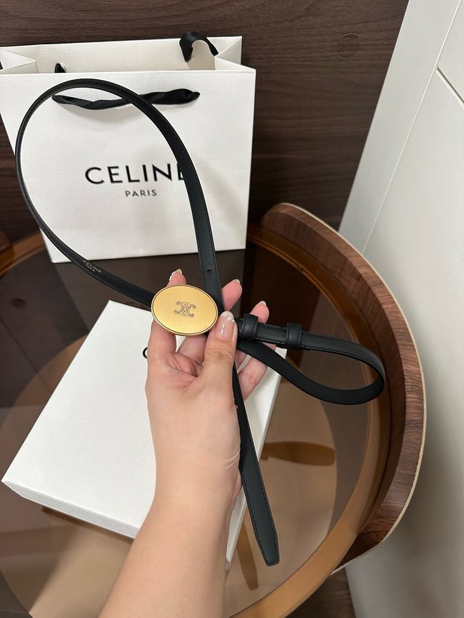 Celine Ellipse Belt 13 IN Taurillon Leather 10673 BLACK