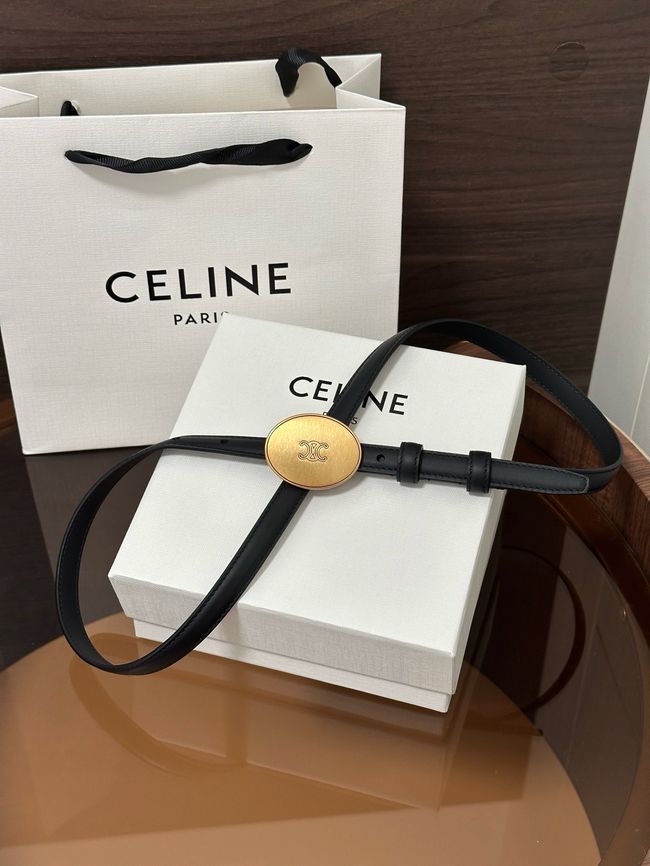 Celine Ellipse Belt 13 IN Taurillon Leather 10673 BLACK