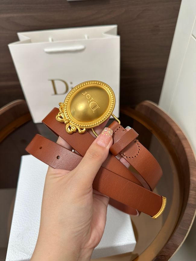 Dior Medaillon Belt Smooth Calfskin 25 MM B1022Q brown Dior Medaillon Belt Smooth Calfskin 25 MM B1022Q brown