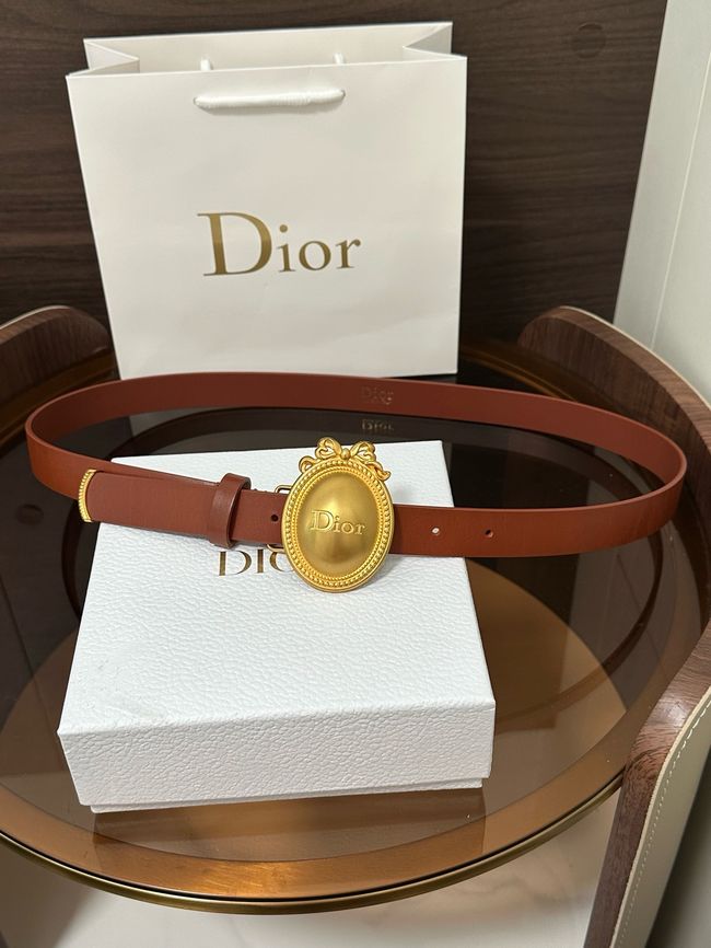 Dior Medaillon Belt Smooth Calfskin 25 MM B1022Q brown Dior Medaillon Belt Smooth Calfskin 25 MM B1022Q brown