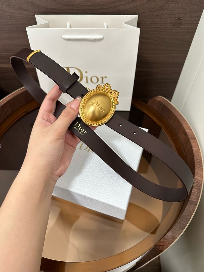 Dior Medaillon Belt Smooth Calfskin 25 MM B1022Q coffee Dior Medaillon Belt Smooth Calfskin 25 MM B1022Q coffee