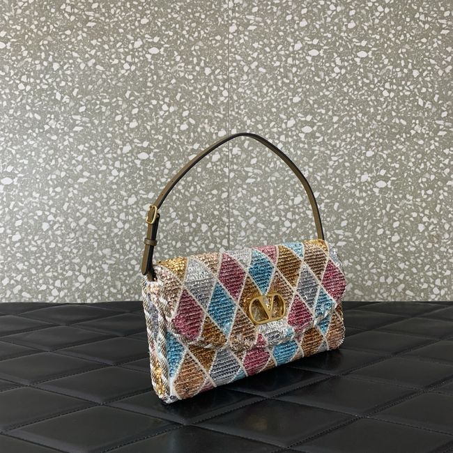 VALENTINO DEVAIN Small Embroidered Shoulder Bag WB0T31 VALENTINO DEVAIN Small Embroidered Shoulder Bag WB0T31