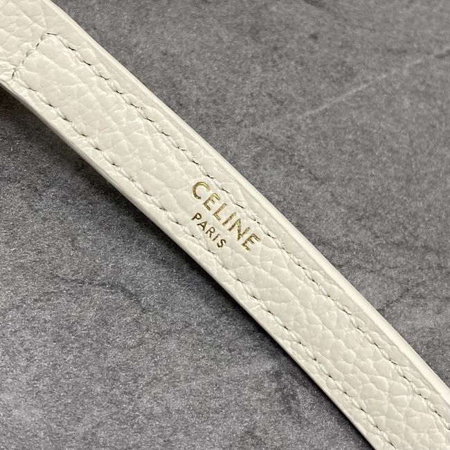 CELINE FLAIR IN GRAINED CALFSKIN  L10BF5 CREAMY WHITE