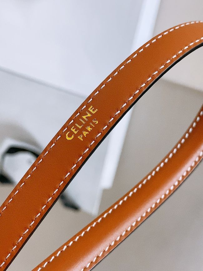 Celine ELLIPSE Belt 13 IN TAURILLON LEATHER WITH ENAMELLED BUCKLE P5706 brown Celine ELLIPSE Belt 13 IN TAURILLON LEATHER WITH ENAMELLED BUCKLE P5706 brown