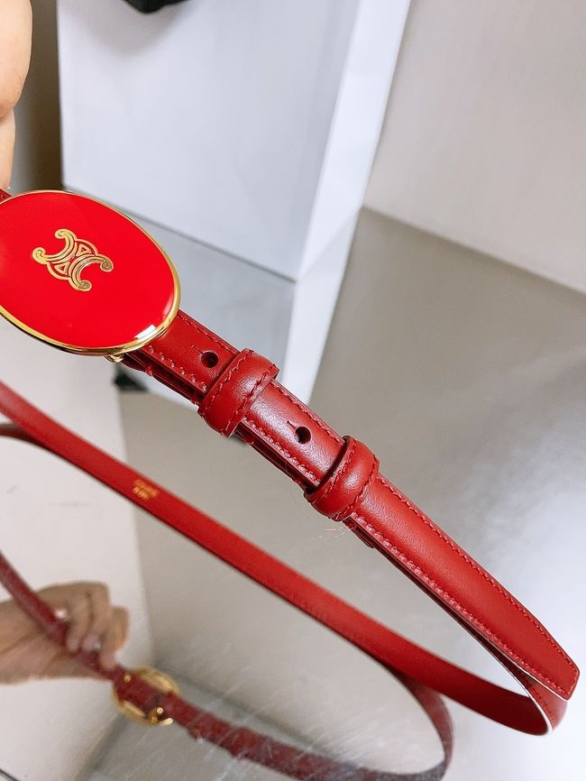 Celine ELLIPSE Belt 13 IN TAURILLON LEATHER WITH ENAMELLED BUCKLE P5706 red Celine ELLIPSE Belt 13 IN TAURILLON LEATHER WITH ENAMELLED BUCKLE P5706 red