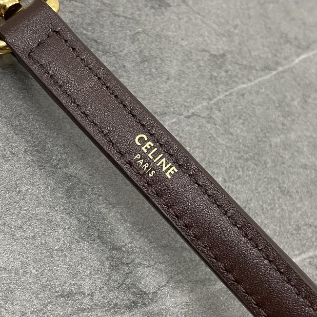 CELINE FLAIR IN GRAINED CALFSKIN L10BF5 CREAMY CHESTNUT