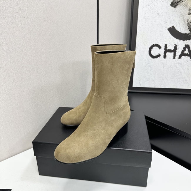 Chanel Mid-Calf Boots Suede 95410-3