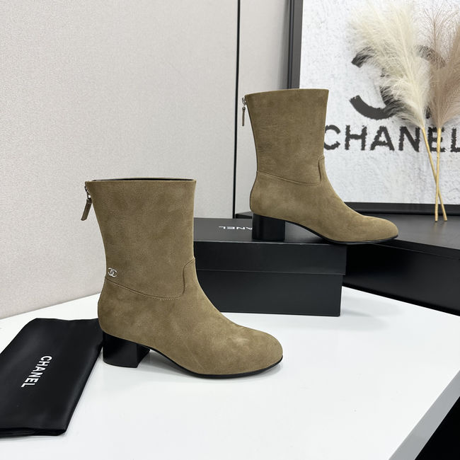 Chanel Mid-Calf Boots Suede 95410-3