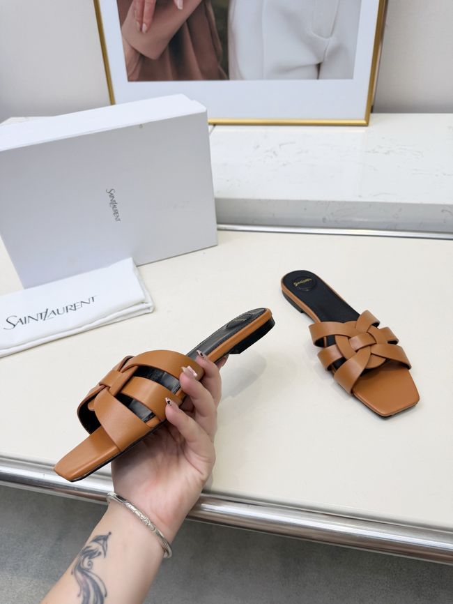 Saint Laurent tribute SANDALS in smooth leather 875936-1