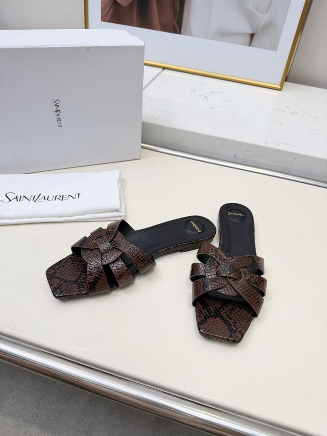 Saint Laurent tribute SANDALS in smooth leather 875936-10