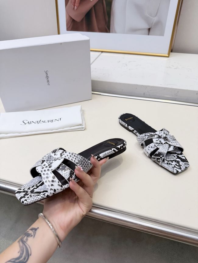 Saint Laurent tribute SANDALS in smooth leather 875936-13