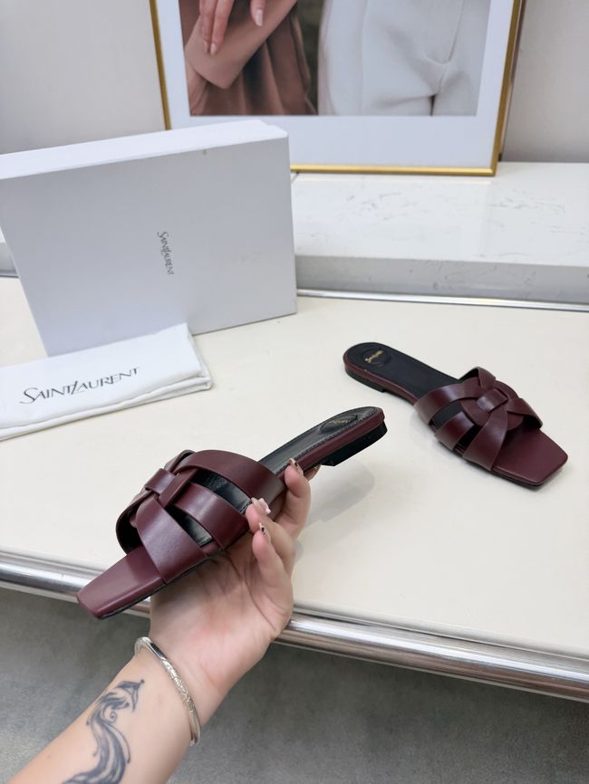 Saint Laurent tribute SANDALS in smooth leather 875936-2