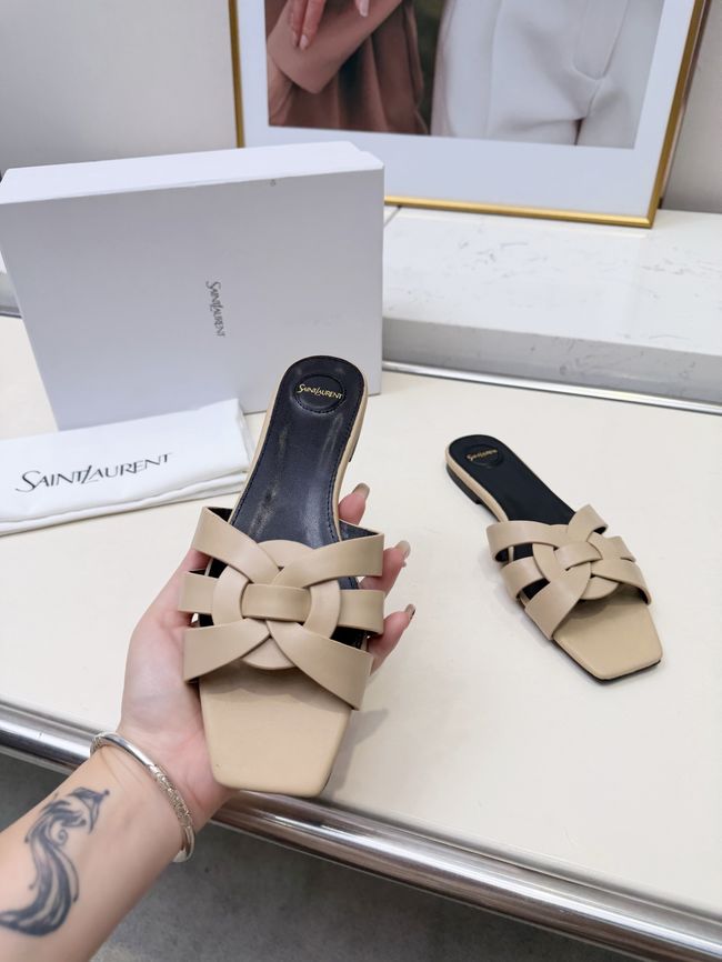 Saint Laurent tribute SANDALS in smooth leather 875936-3