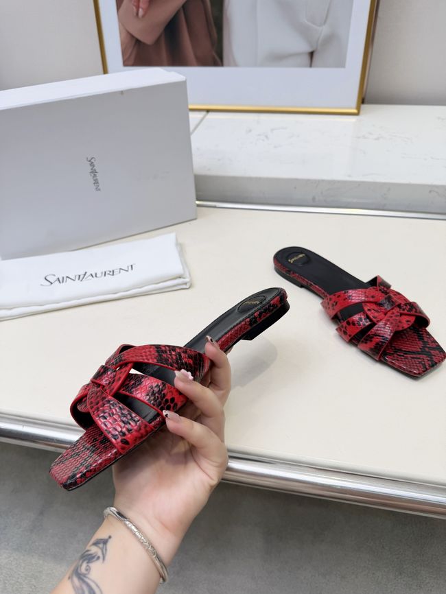 Saint Laurent tribute SANDALS in smooth leather 875936-7